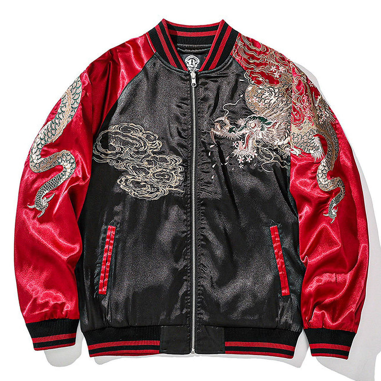 Japanese Sukajan Bomber Akaryu – Embroidered Jacket by Takumiya