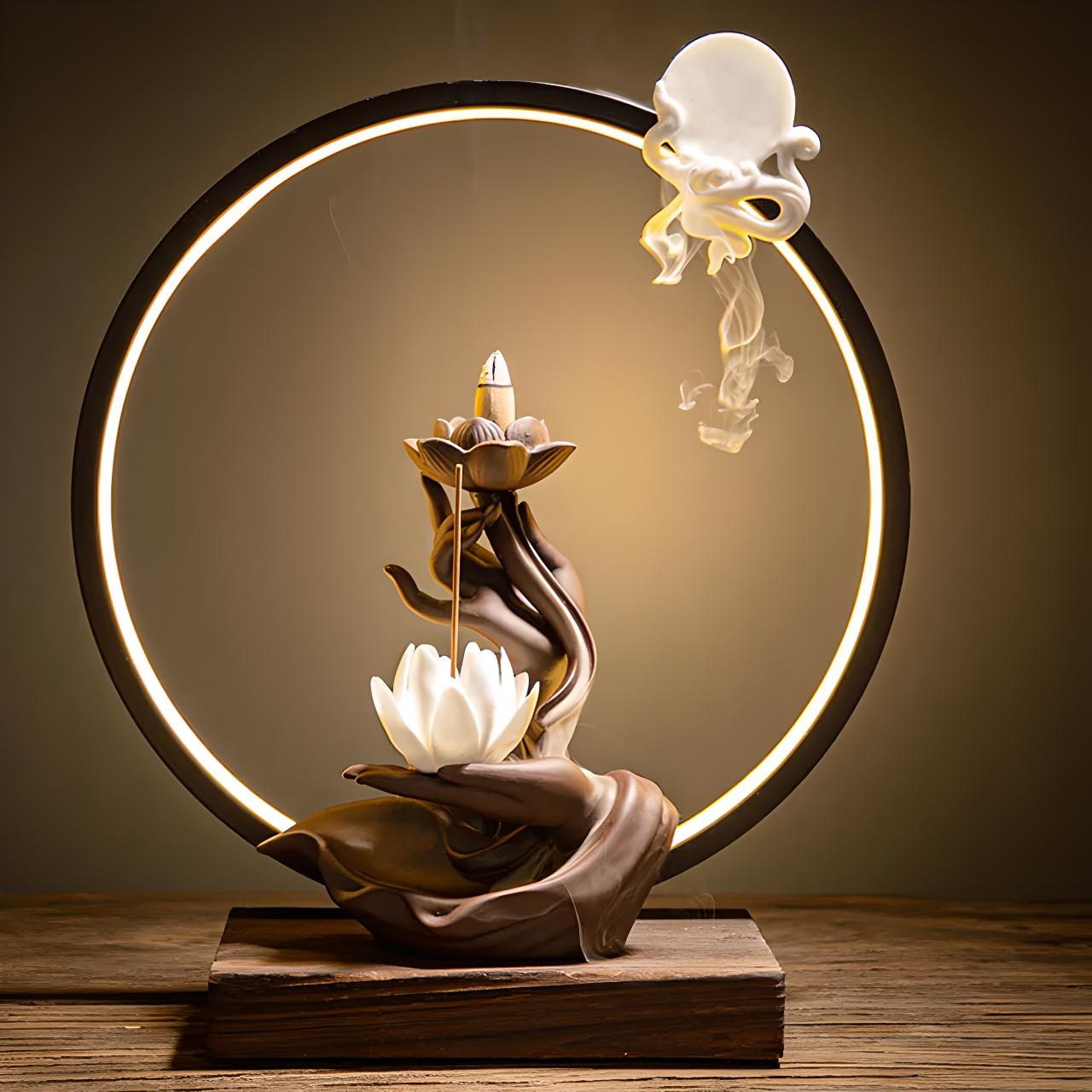 Fujin Illuminated Incense Statue