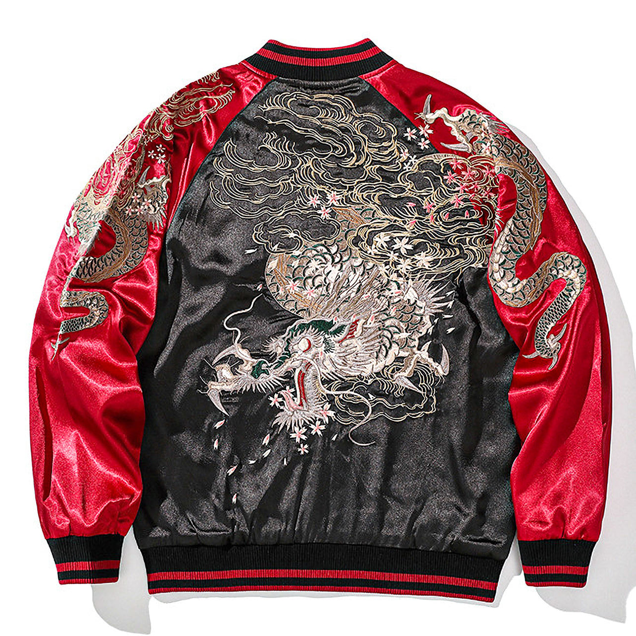 Japanese Sukajan Bomber Akaryu – Embroidered Jacket by Takumiya